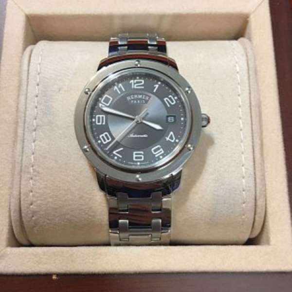 95%新 Hermes Clipper Stainless Steel Watch CL6.710 41mm