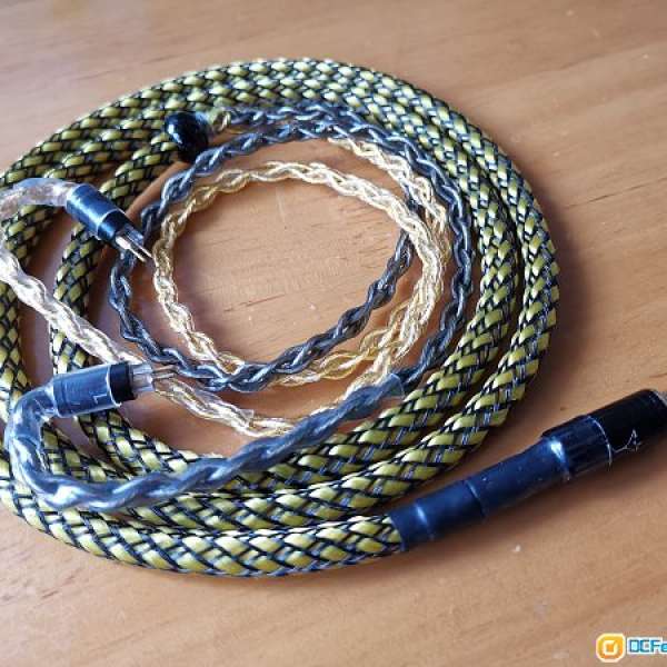 粗芯7N單晶銅鍍金鍍銀升級線耳機線 jh audio Shure SENNHEISER fender campfire we...