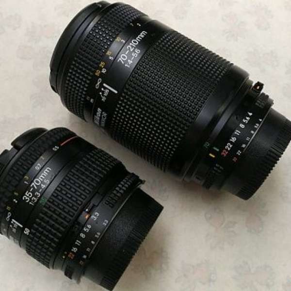 售nikon AF 35-70mm f3.3-4.5 及 AF 70-210mm f4-5.6 自動對焦鏡頭