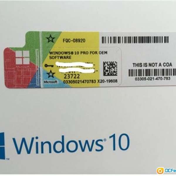 正版 Microsoft Windows 10 pro Key 終身使用