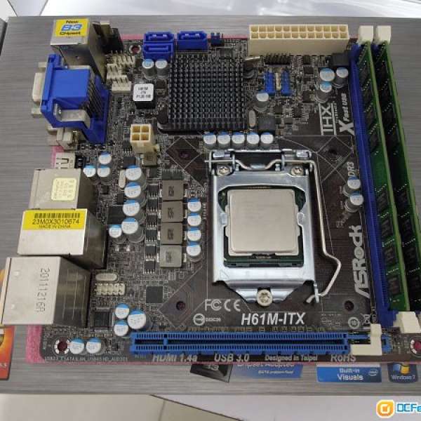 AsRock H61M-ITX + Intel Pentium G840 + Kingston DDR3-1333 2G x 2