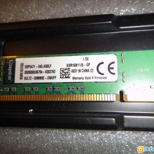 Kingston DDR3 1600 8GB雙面 RAM**另有各牌子4G 由$80起