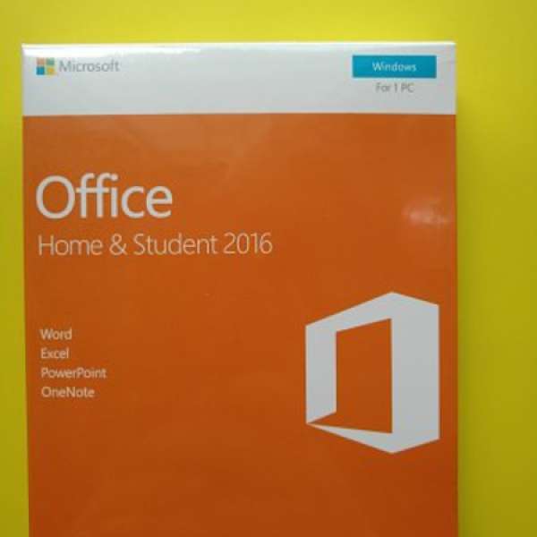 微軟Office 2016 Home & Student 盒裝零售版