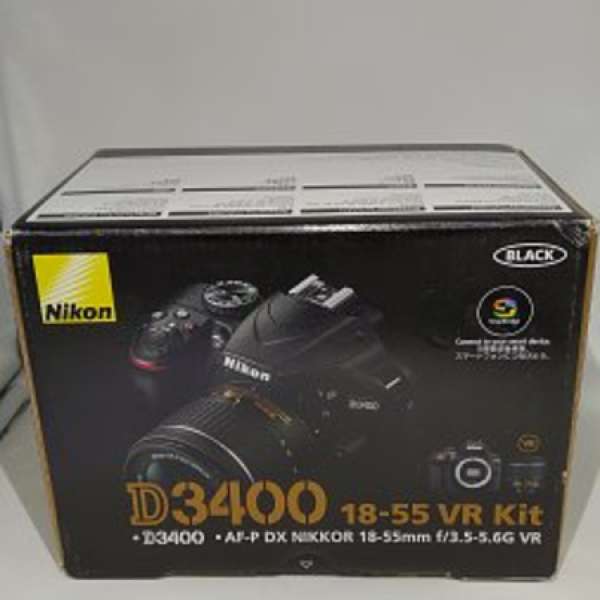 Nikon D3400 + 18-55 kit 保用到2020 4月