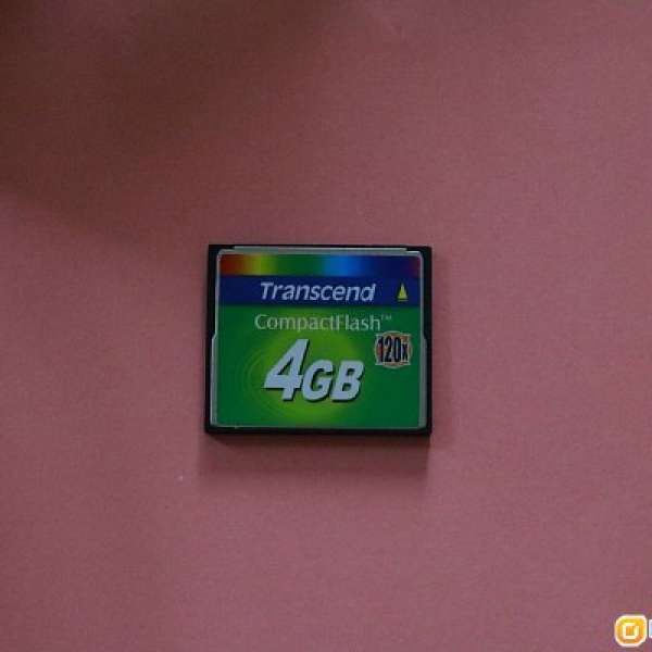 Transcend CompactFlash (CF Card) 4GB 120x 及 4GB 133x 各一張