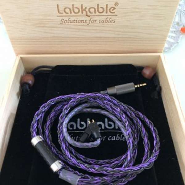 95% new Labkable 8 wires Violet upgrade cable for FitEar