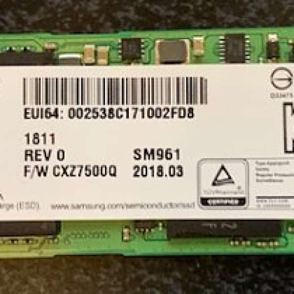 SAMSUNG  M2  SSD  SM961 256GB