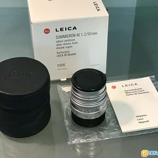 Leica Summicron-M 50mm F2 Chrome 11816 全套連 Leica UV Filter