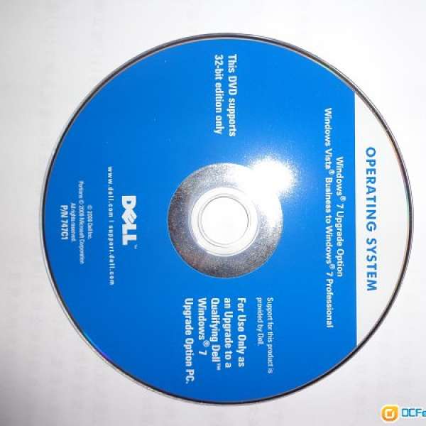 Microsoft Windows 7 DVD DELL PC