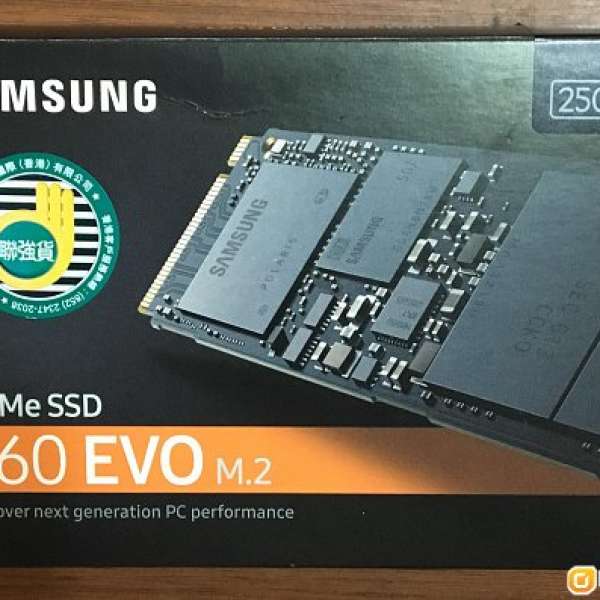 Samsung NVMe SSD 960 EVO 250GB M.2 (行貨有單有盒有保養)