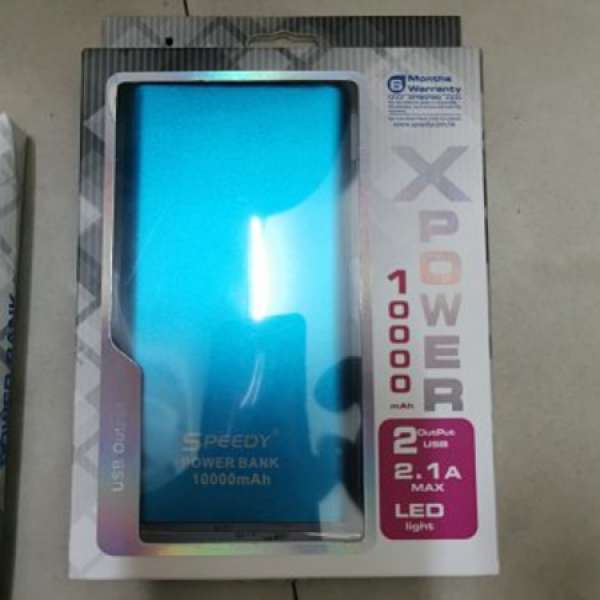 出售全新x power 10000mAh power bank 2usb頭