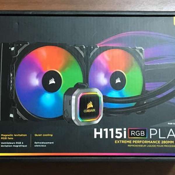 Corsair H115i RGB Platinum 280mm 一體式水冷 (行貨有單有盒有保養)