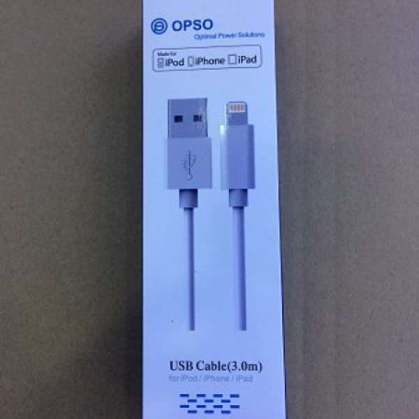 原裝正品Opso Lightning to usb cable充電線3米