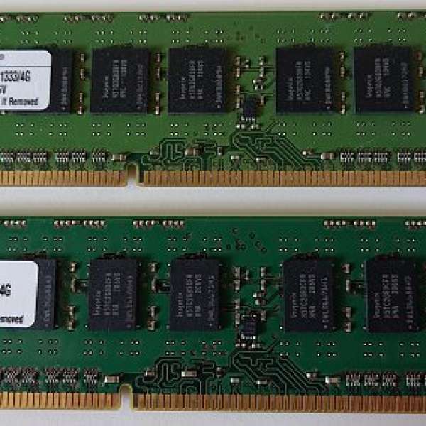 100% work Kingston DDR3 1333MHz 240pin 8GB ( 4G x 2 ) Mac Pro 專用 RAM