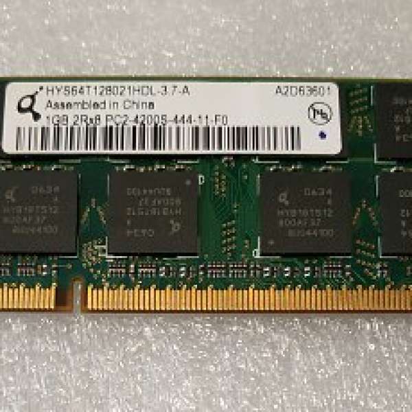Infineon Qimonda 1G DDR2 SODIMM  RAM (適合Notebook Laptop)
