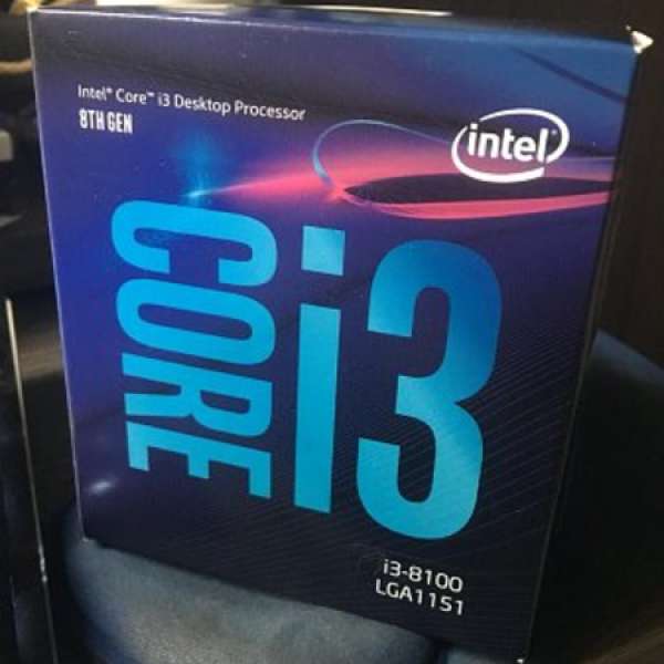 Intel i3-8100 盒裝9成新
