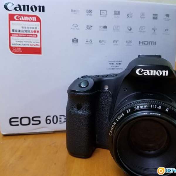 Canon 60D full box + 50mm F1.8