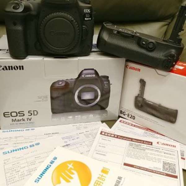 (FS)---95% New Canon 5D Mark iv 及 Canon BG-E20原厰手柄(包延長保養計劃)