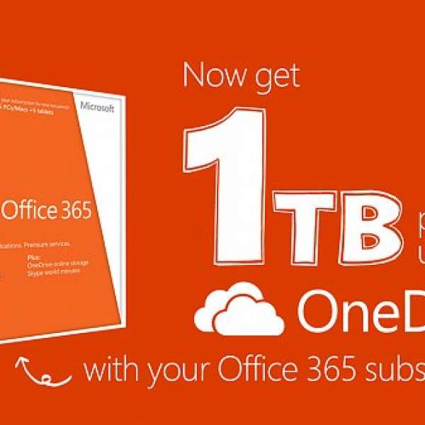 正版 非教育版 Office 365 Microsoft 連 OneDrive 1TB 原裝永久訂閱可裝最新 Offic...