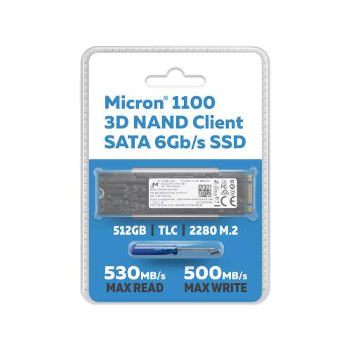 [全新] Micron 1100 512GB M2 3D TLC NAND SATA III SSD (Micron/Crucial)