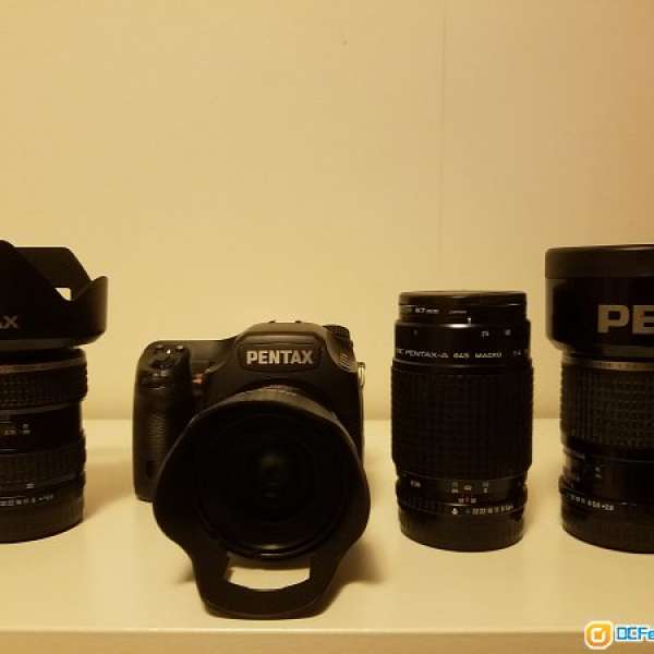 Pentax 645D with 4 lens