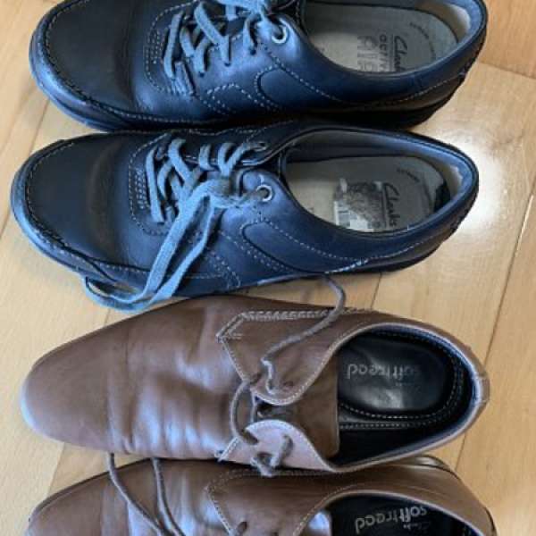 2 pairs of Clark’s leather shoes