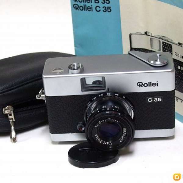 德國製罕有 Rollei C35 Carl Zeiss 鏡頭經典相機，附原廠手繩，皮套，鏡頭蓋
