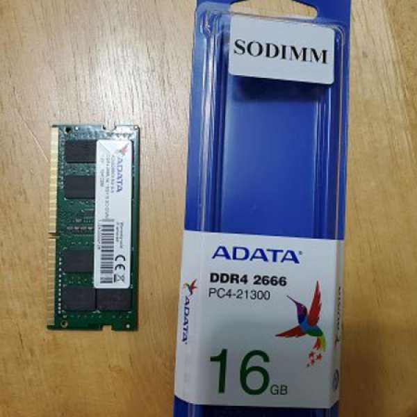 賣adata sodimm ddr4 2666 16gb ram兩條(只拆盒)