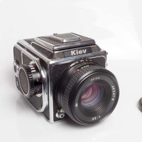 Kiev 88 camera with Arsat B 80mm 1:2.8