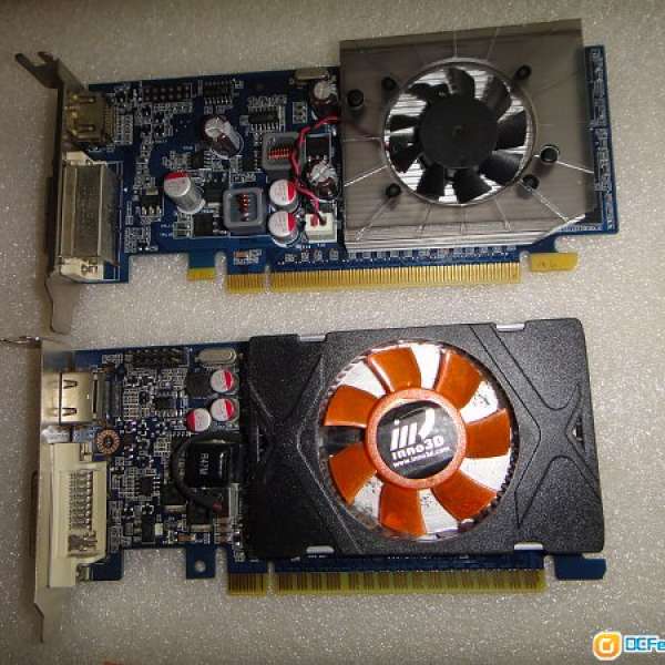 兩張短卡GT520 1GB 及 GF405 1GB，只適合短箱或細廠機 HDMI+DVI接口