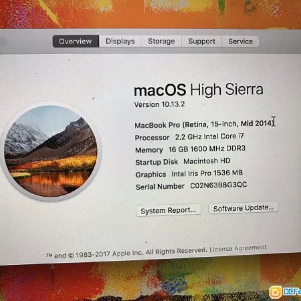 MacBook Pro (retina, 15-inch, mid 2014)