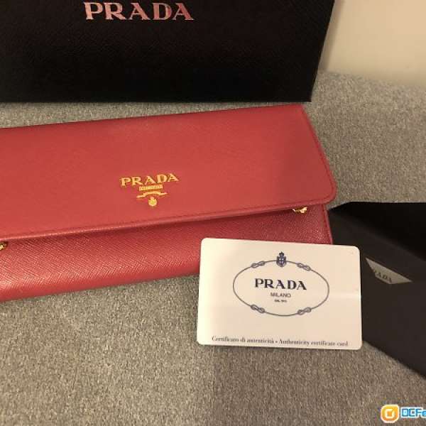 Prada Wallet (color - Peonia)