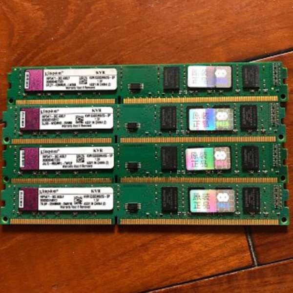 Kingston DDR3 1333MHz 8GB Ram (4條2GB)