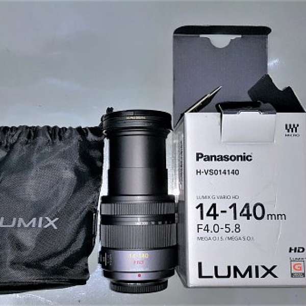 Lumix 14-140mm F4.0-5.8 行貨，無花連合連袋 合完美主義者