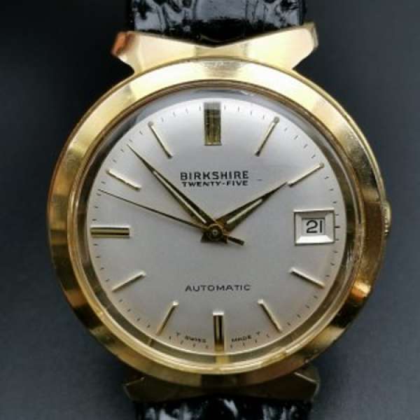 古董瑞士 Birkshire自動上弦包金日曆手錶