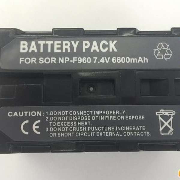 副廠 Sony NP-F960 7.4V 6600mAh