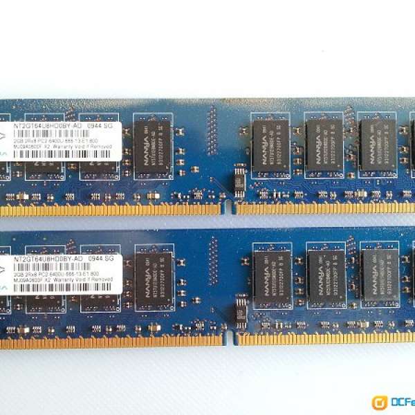 Nanya DDR2 800 CL6 2GB X2 雙面