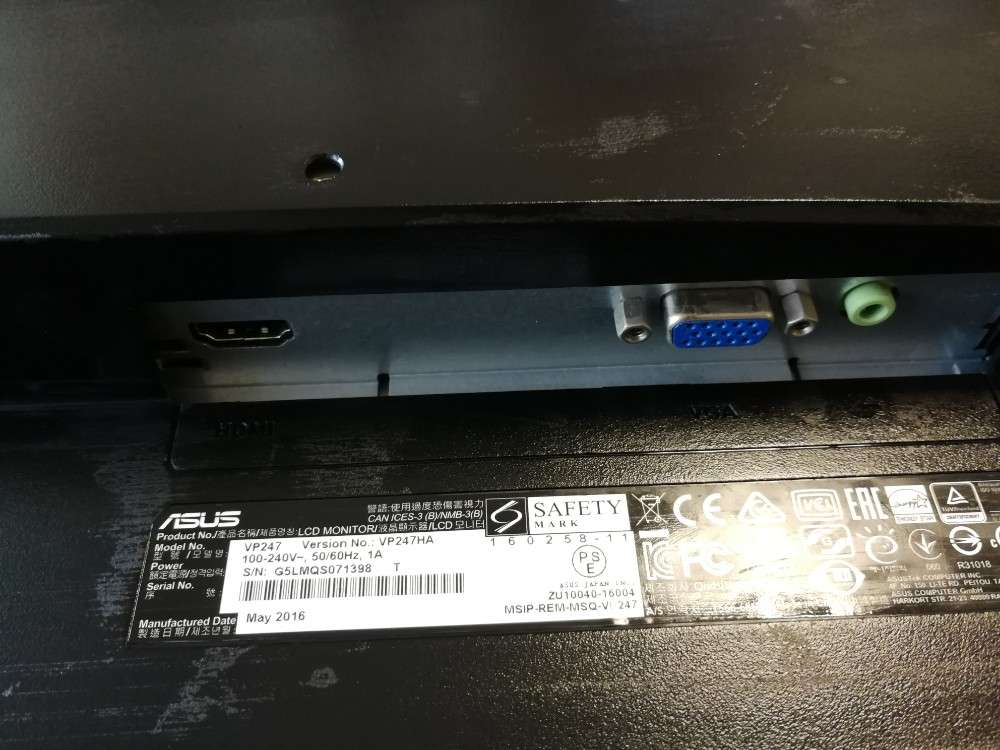 華碩Asus VP247HA monitor 顯示器- 二手或全新顯示器, 電腦