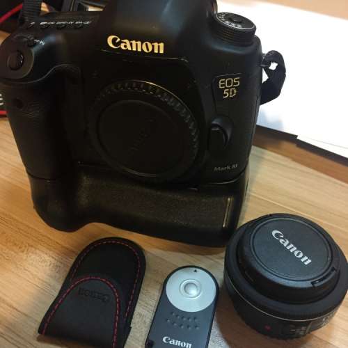 Canon EOS 5D Mark III 3 連直倒, 4電池(1原廠, 3副廠), 原廠充電器, 2張16G CARD, ...