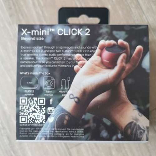 X-mini Click 2 藍芽無線音箱(全新品)