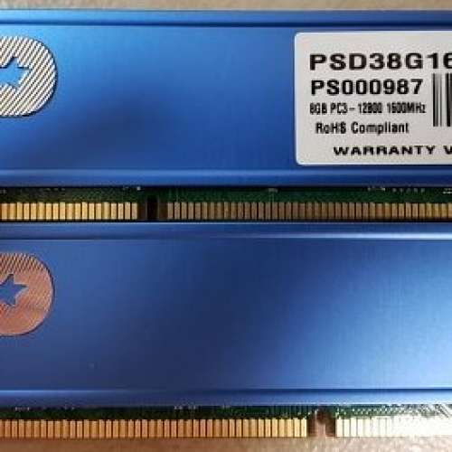 世界大廠PATRIOT DDR3-1600Mhz 8GX 2