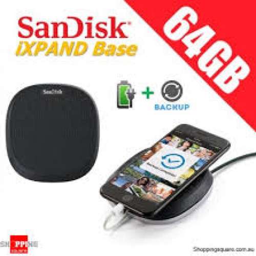全新 Sandisk iXpand Base 64GB iOS Backup Harddisk 手機擴充容量硬碟
