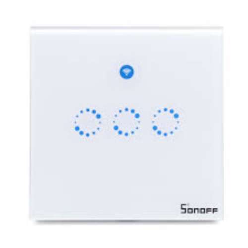 Sonoff UK 3 Gang WiFi & RF Smart Wall Touch Light Switch Google Assistance Home