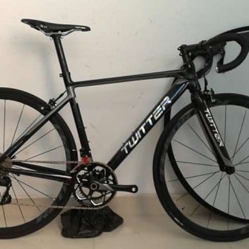 2018 TWITTER HUNTER 2.0 鋁合金碳叉公路車 送水架前後蛙燈