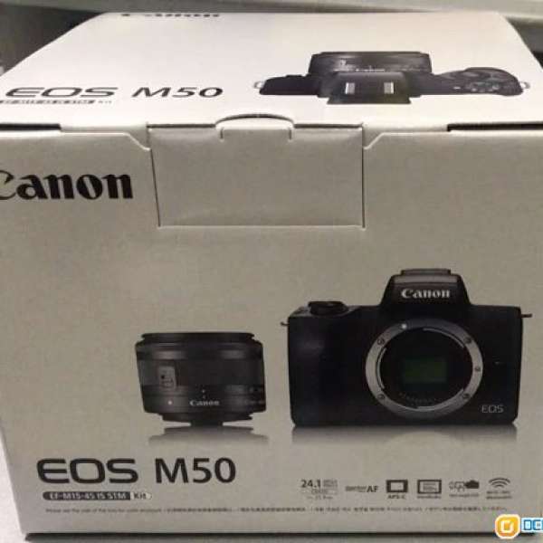 99%新Canon EOS M50 EF-M15-45mm f/3.5-6.3 Kit