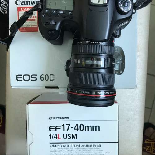 Canon EOS 60D 連Canon EF 17-40mm f/4L USM全套有盒