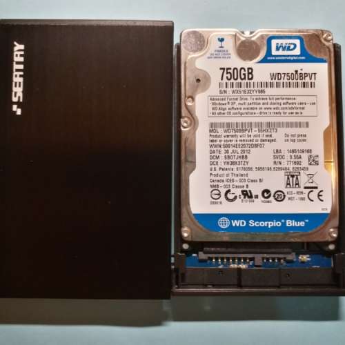 Samsung 750GB SATA 2.5" + USB 3.0 硬碟盒