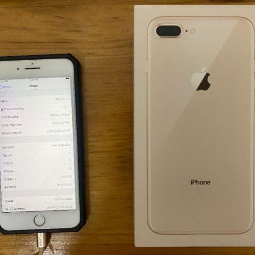 98% New iPhone 8 Plus 256GB 金色香港行貨 完全無花