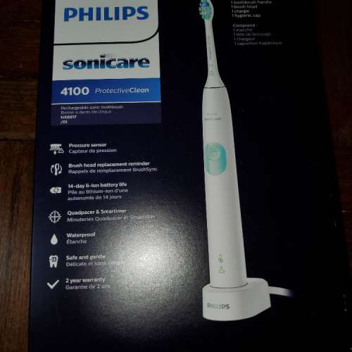 PHILIPS sonicare Protective Clean 4100 電動牙刷 白色全新 天后交收