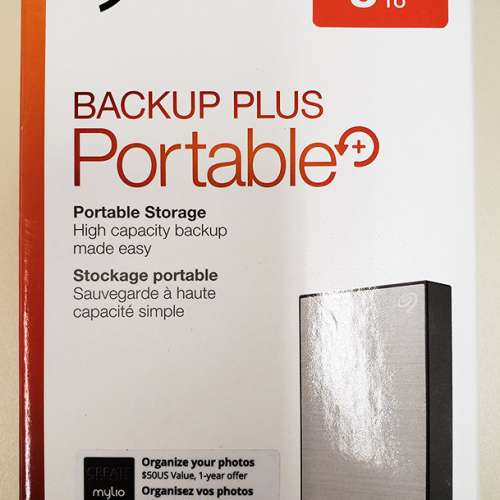 全新 Seagate Backup Plus 5TB 2.5" External Harddisk Silver 移動硬碟 銀色